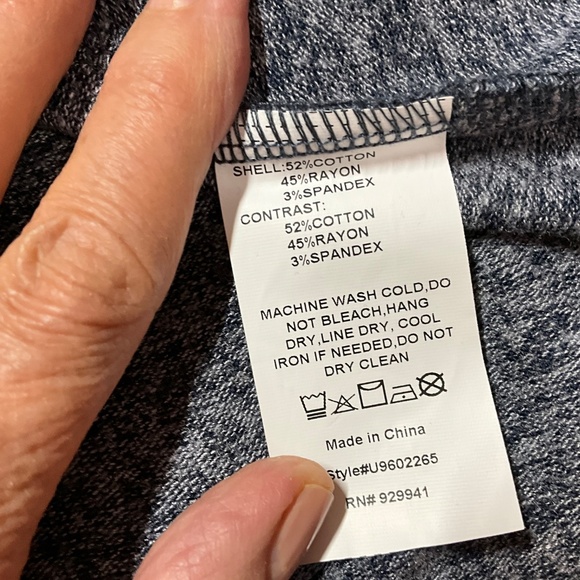 SIMPLE x SUZANNE BETRO Cotton Rayon Blend Seam Detail Sweatshirt / Tunic Sz 1X - Picture 10 of 11